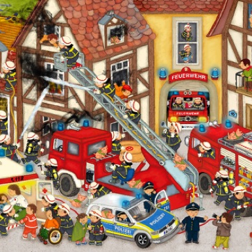 Feuerwehr in meinem Dorf
Suche Rosi, das kleine Schwein Feuerwehr in meinem Dorf
Suche Rosi, das kleine Schwein